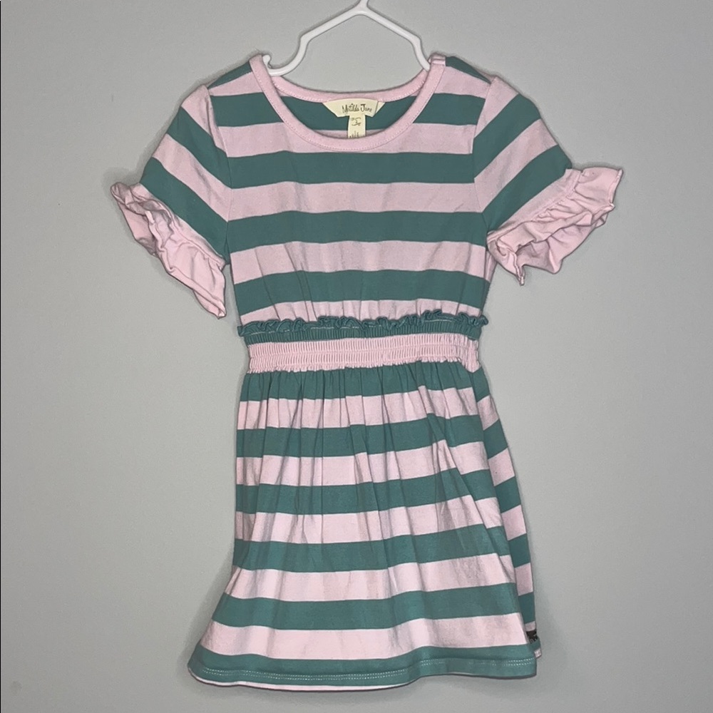 Matilda Jane Pink and Green Ruffled A-line Sundress